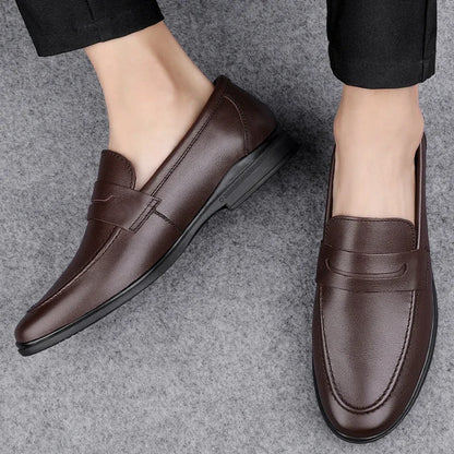 Breathable Driving Men's Shoes Genuine Leather Handmade Mens Loafers Lightweight High Quality Moccasins Men Wedding Dress Shoes