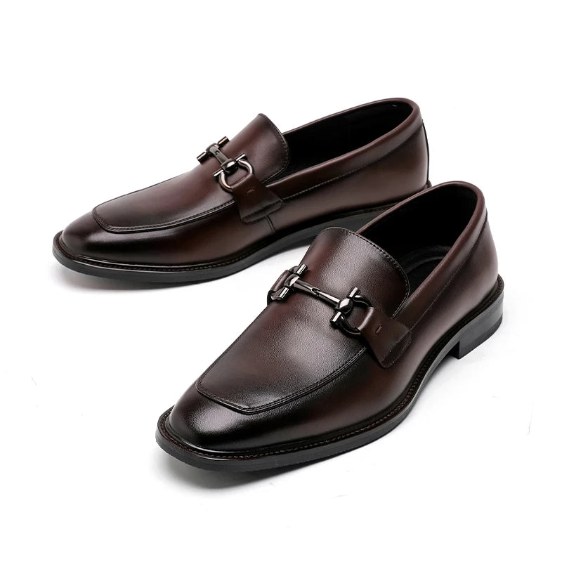 Leather Mens Fashion Loafers New Soft Slip on Casual Shoes Moccasins Handmade Design Man Driving Footwear Non-Slip Walking Flats