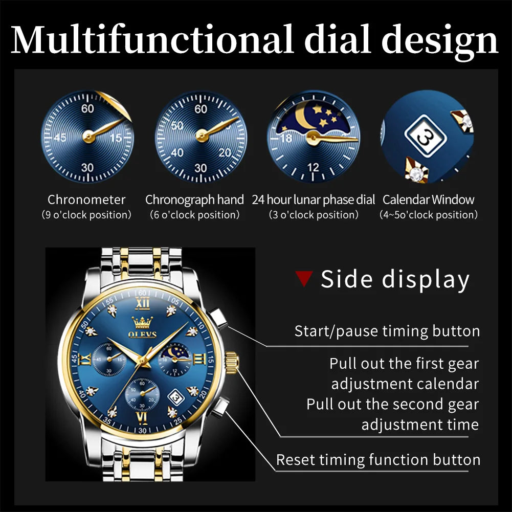 Luxusní pánské hodinky OLEVS Royal Chrono