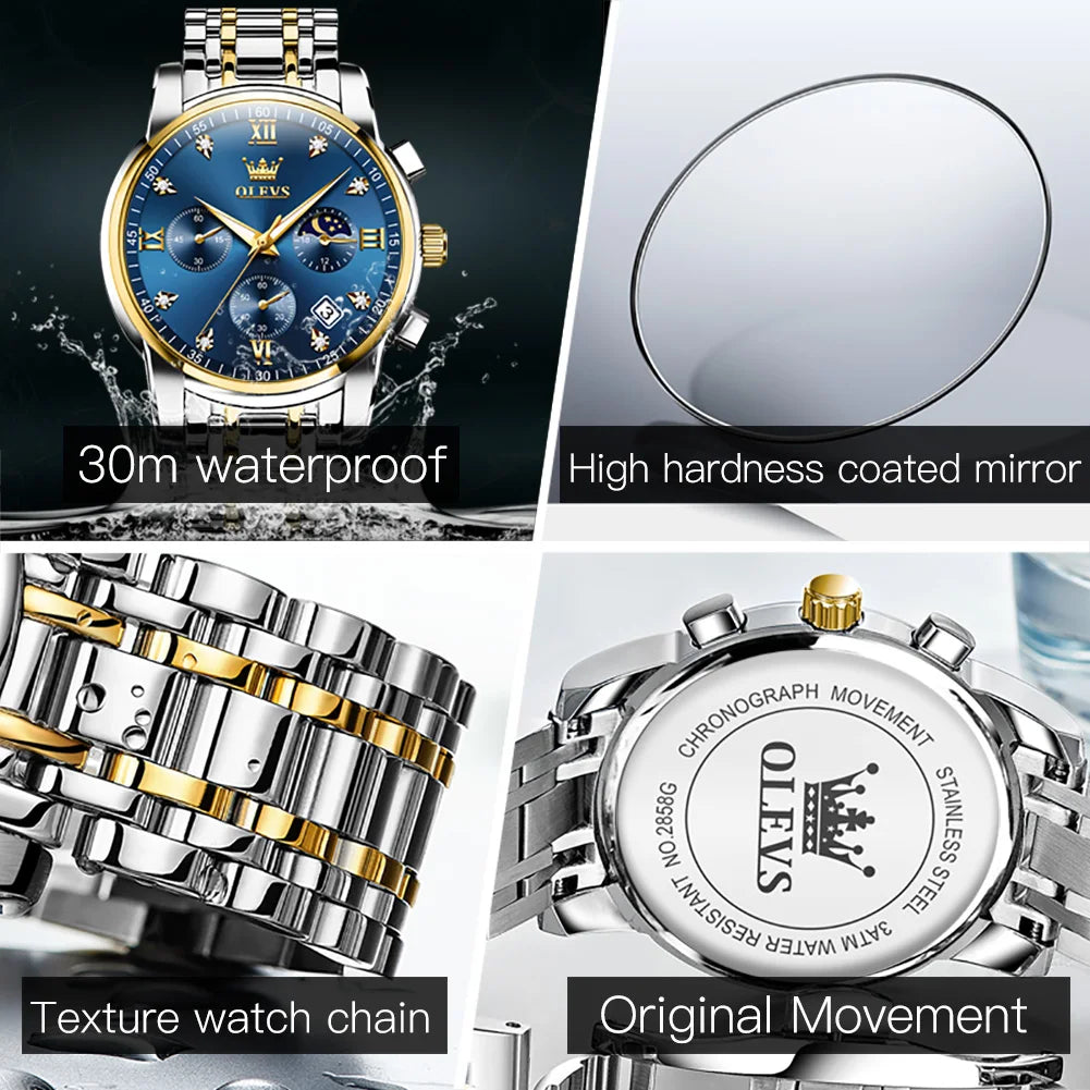 Luxusní pánské hodinky OLEVS Royal Chrono