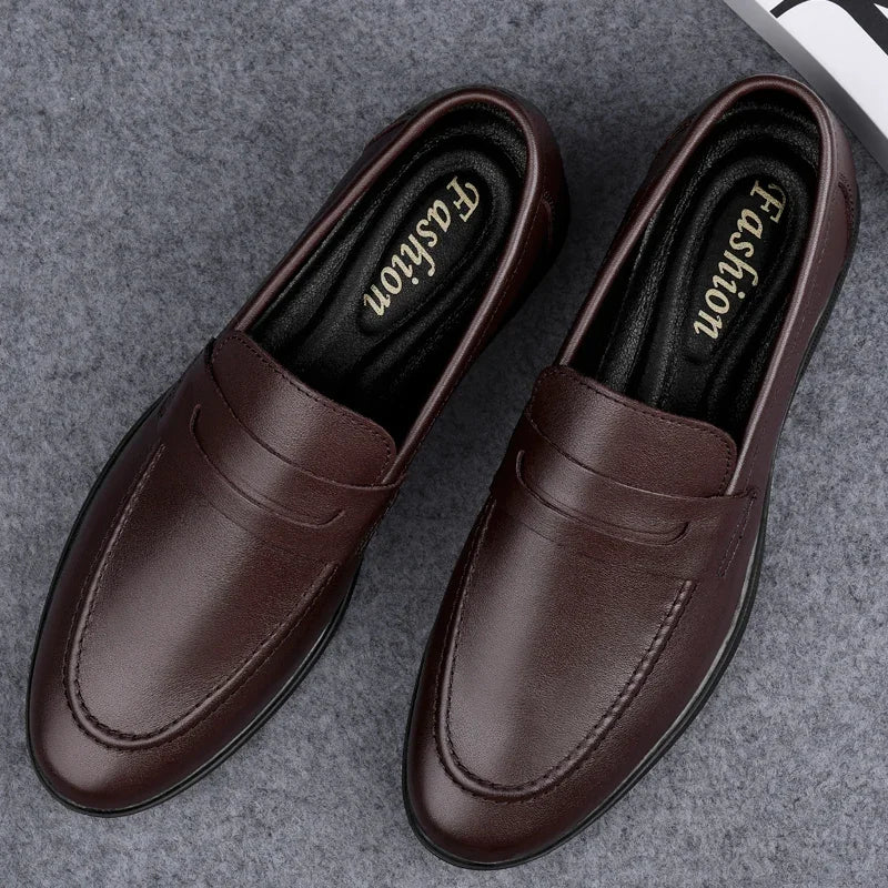 Breathable Driving Men's Shoes Genuine Leather Handmade Mens Loafers Lightweight High Quality Moccasins Men Wedding Dress Shoes