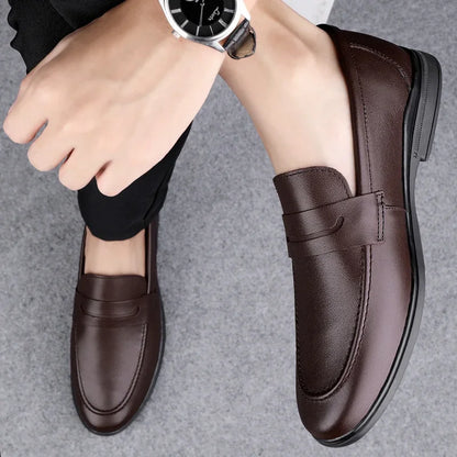 Breathable Driving Men's Shoes Genuine Leather Handmade Mens Loafers Lightweight High Quality Moccasins Men Wedding Dress Shoes