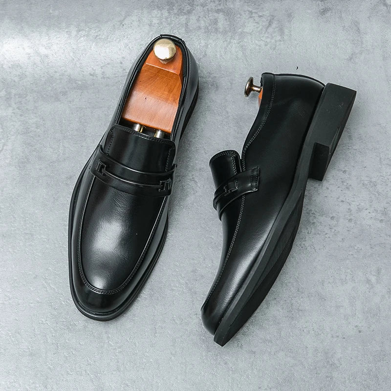 Classic Casual Leather Men's Shoes Handmade Business Dress Loafers Leisure Walk Male Driving Shoes Moccasins New Slip on Flats