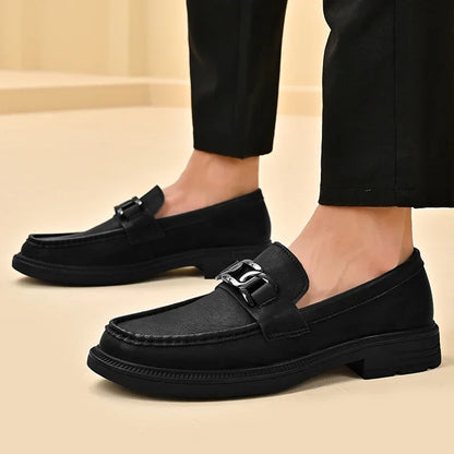 British Style Genuine Leather Business Loafer Men Flat Designer Formal Business Shoe Comfortable Leather Shoe Casual Oxford Shoe